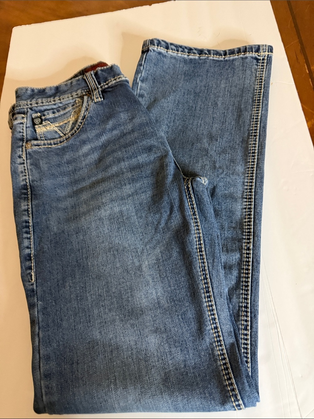 Men's Straight Blue Jeans